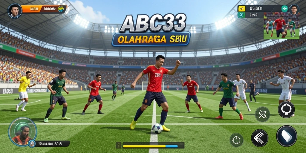 Tangkapan layar utama gameplay ABC33 yang menampilkan aksi olahraga yang seru.