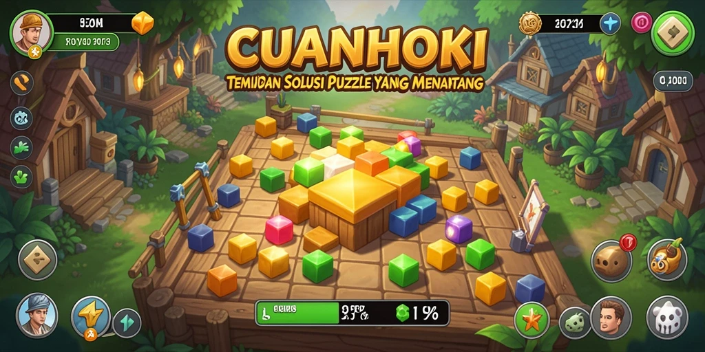 Tangkapan layar gameplay <strong>CUANHOKI</strong> yang menampilkan aksi memecahkan teka-teki.