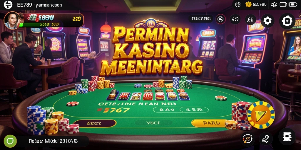 Tampilan gameplay menarik dari EE789 dengan suasana kasino yang mendebarkan.