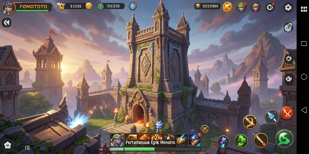 Gameplay seru FOMOTOTO dalam Tower Defense yang penuh strategi.