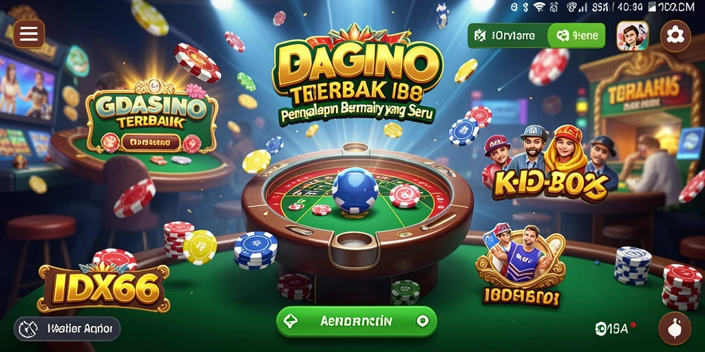 Tampilan screenshot utama IDX66 menampilkan gameplay Kasino yang mendebarkan.