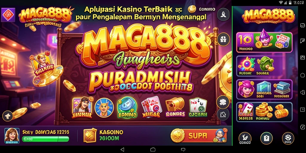 Tampilan gameplay menarik dari MAGA888 yang menampilkan berbagai permainan kasino.