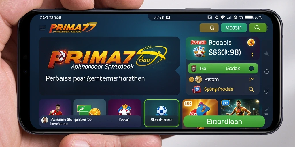 Tampilan gameplay aplikasi PRIMA77 dalam taruhan olahraga.