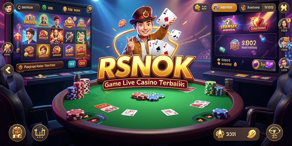 Tampilan gameplay seru di RSNOK dengan dealer langsung.