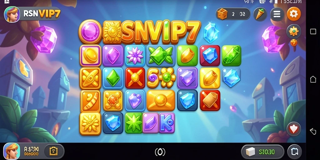 Tangkapan layar menampilkan gameplay seru Match-3 di RSNVIP7.