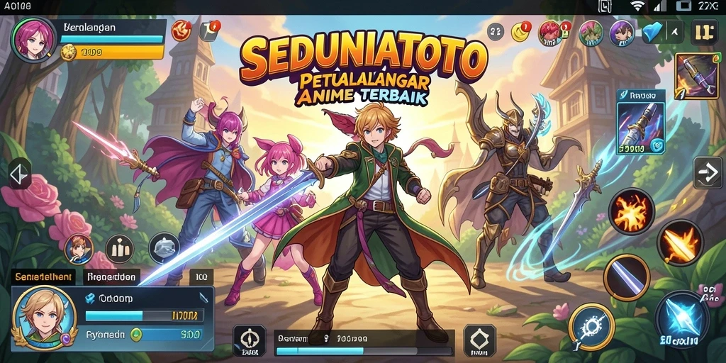 Tampilan gameplay menarik dengan karakter Anime yang ikonik.
